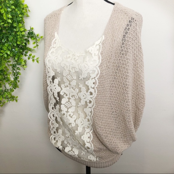 Free People Goldie’s Lurex Swit Lace Sqeater Top - Picture 8 of 8